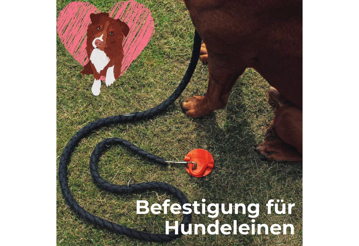 riijk Bodenanker Erdanker, Hering für Trampolin, Schaukel, Hund u. Spielturm, für Zelt, Gartenzelt, Hundeleine, Trampolin, Poolabdeckung, Schaukel, Klettergerüs – Bild 4 von 5