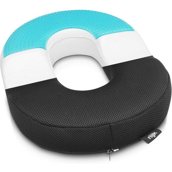 riijk Multi-Stützkissen Gel Sitzring, Donutkissen mit Spezialschaum, Gel Sitzkissen, Steißbeinkissen Ideal nach OP, Schwangerschaft & bei Hämorrhoiden, Ringkiss