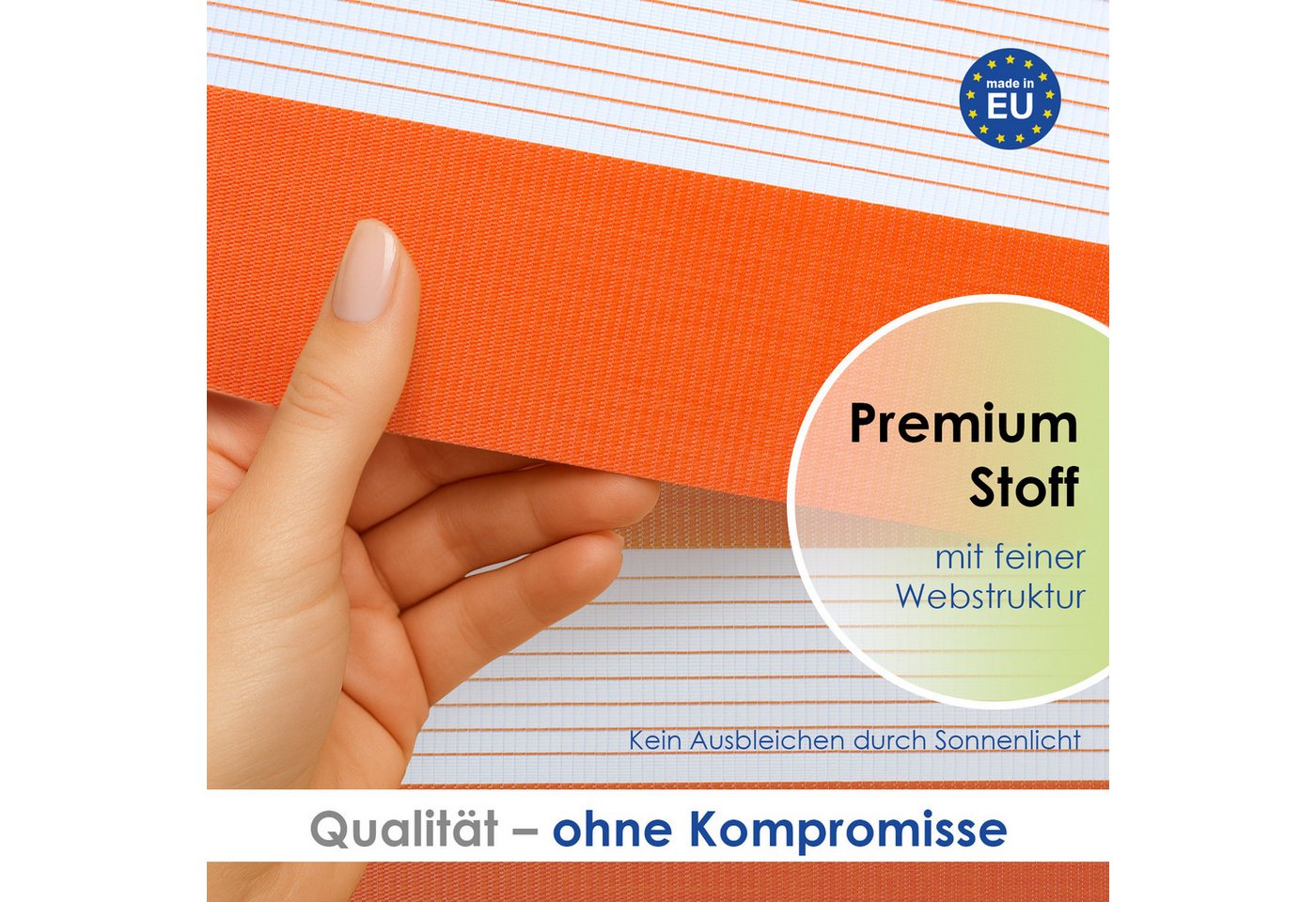Doppelrollo Klemmfix, ohne Bohren, Sichtschutz, Rikmani, Klemm- oder Schraubmontage, Moderne Optik, Klemm- oder Schraubmontage, Sicht- und Sonnenschutz – Bild 4 von 5