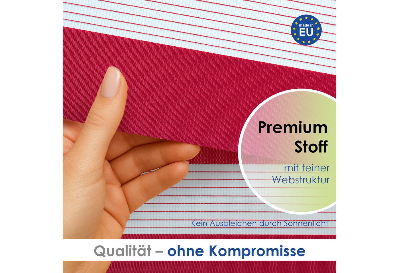 Doppelrollo Klemmfix, ohne Bohren, Sichtschutz, Rikmani, Klemm- oder Schraubmontage, Moderne Optik, Klemm- oder Schraubmontage, Sicht- und Sonnenschutz – Bild 4 von 5