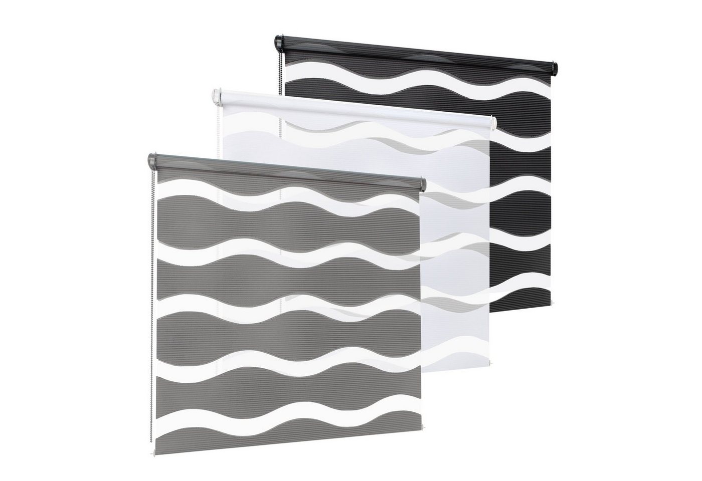 Doppelrollo Sichtschutz Fenster, moderne Rollos, Rikmani, Klemm- oder Schraubmontage, Moderne Optik, Klemm- oder Schraubmontage, Sicht- und Sonnenschutz – Bild 5 von 5
