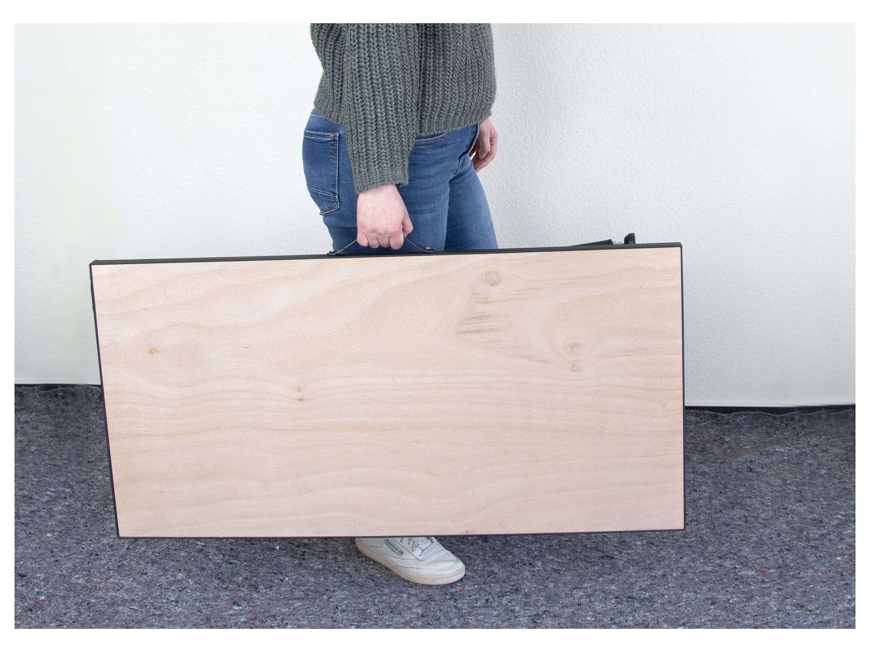 RIKTA Klappwerkbank, B 112 X T 50,50 X H 85 cm, 200kg Belastung, FSC 100%, Buche – Bild 3 von 4