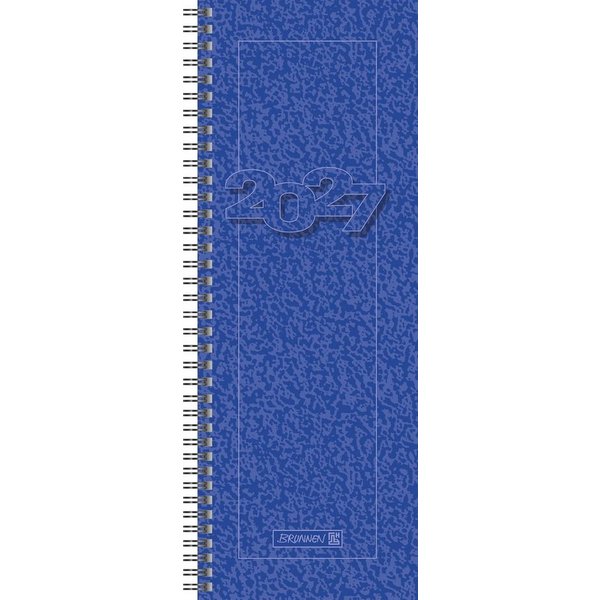 BRUNNEN Ringbuchkalender BRUNNEN Vormerkbuch Mod. 783 2027, 108×297 mm, Karton, blau