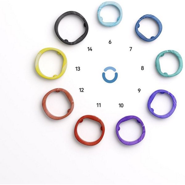 RingConn Activity Tracker GEN2 und Air Sizing Kit, vor der Ringbestellung die Größe ermitteln (Enthält 9 maßstabsgetreue Ringe in den Größen 6 bis 14), Teste di