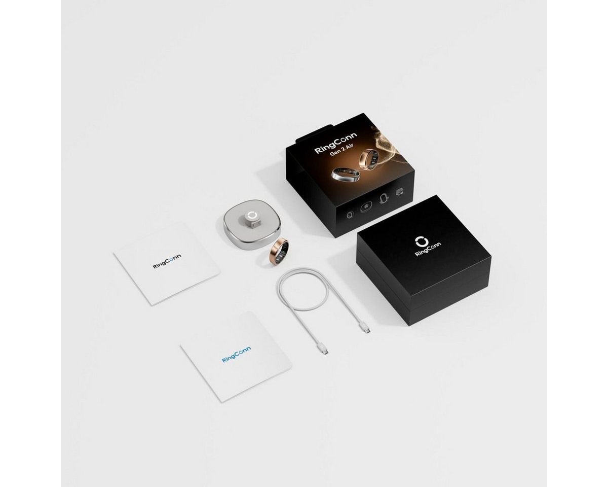 RingConn Smart Ring Gen2 Air Gr.12 - der perfekte Begleiter für Ihre Gesundheit & Fitness, eine App bietet detaillierte Einblicke in die Gesundheitsdaten – Bild 3 von 5