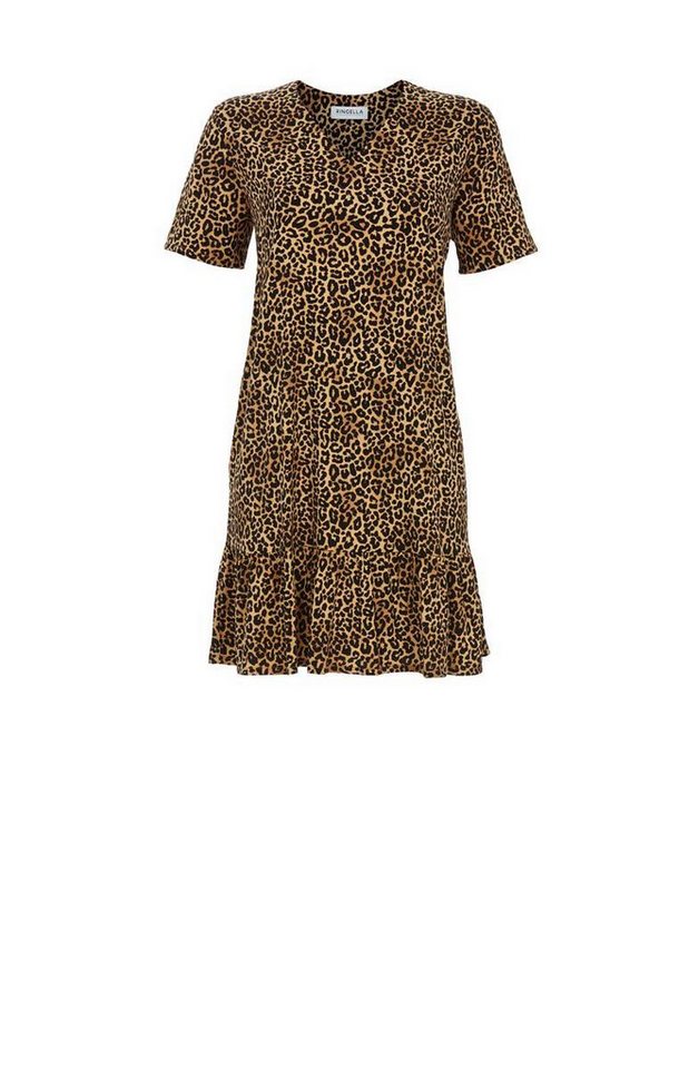 Ringella Sommerkleid aus feiner, leichter Webware mit V-Ausschnitt und Volantsaum Viskose/Elasthan-Mischung – Bild 4 von 5