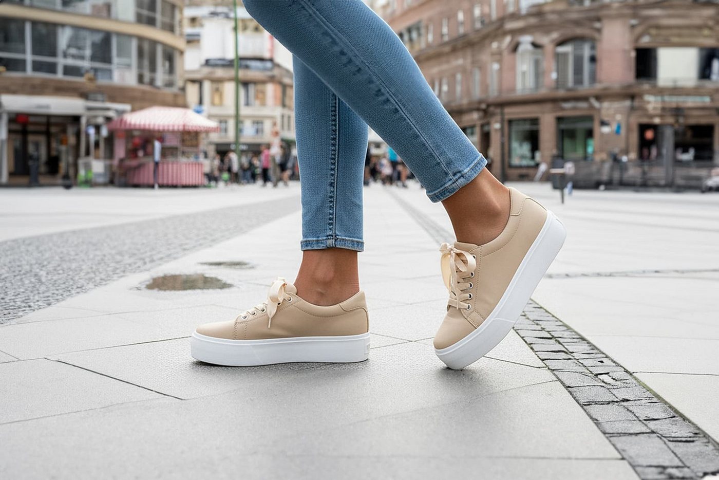 Ringelspitz Schnürsenkel, flache Satinsenkel – Für den perfekten Glanz an deinen Schuhen, Ø 17mm - Edles Satin, flach und reißfest, angenehme Haptik – Bild 4 von 5
