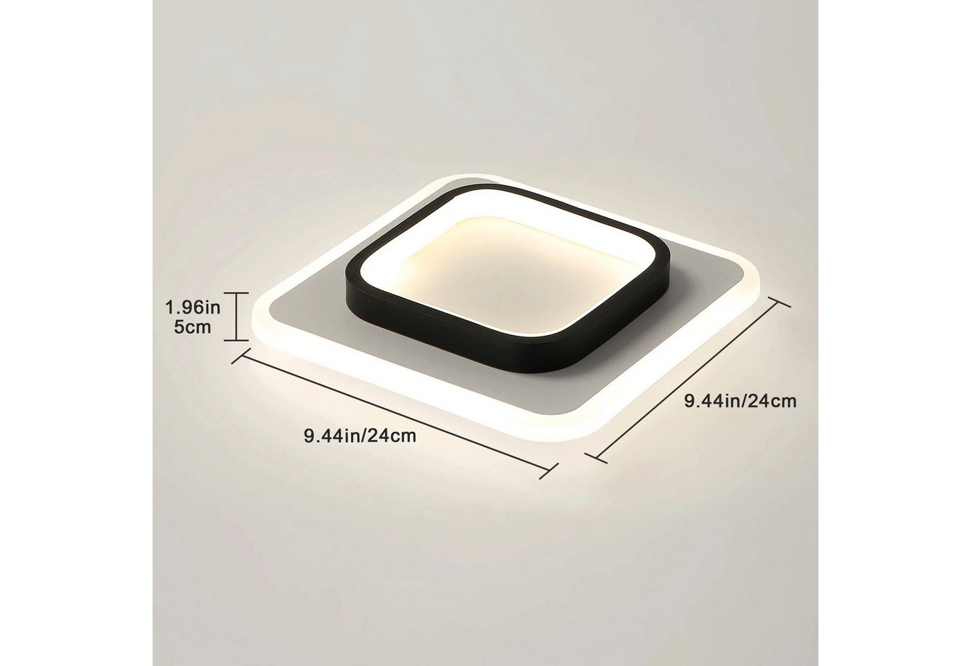 Riserva Deckenleuchten Deckenleuchte LED 20W 3 Lichtfarben, Deckenlampe Flur Küche, LED wechselbar – Bild 3 von 5