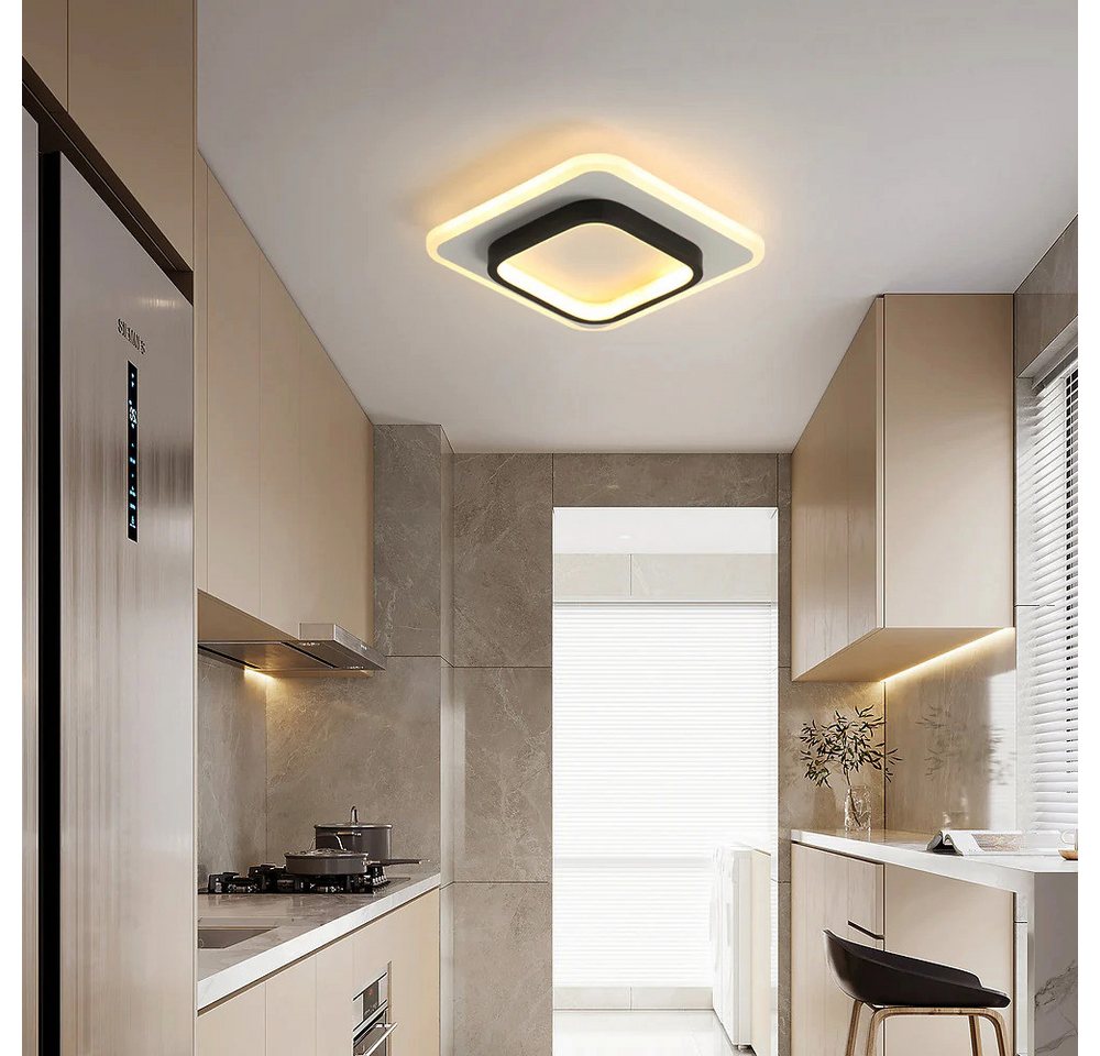 Riserva Deckenleuchten Deckenleuchte LED 20W 3 Lichtfarben, Deckenlampe Flur Küche, LED wechselbar – Bild 4 von 5