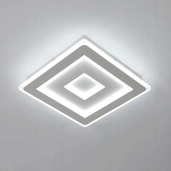 Riserva Deckenleuchten Ultraflache LED Deckenleuchte Quadrat 42W Tagesweiß Acrylglas, LED wechselbar