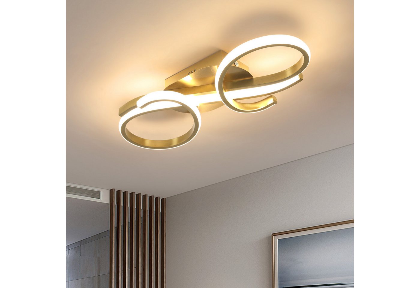 Riserva LED Deckenleuchte Kreative Aluminiumlampe, 36W Deckenlampe, warmes Licht 3000K, LED wechselbar, Augenschutzdesign, energiesparend, für Cafés, Konzertsäl – Bild 4 von 5
