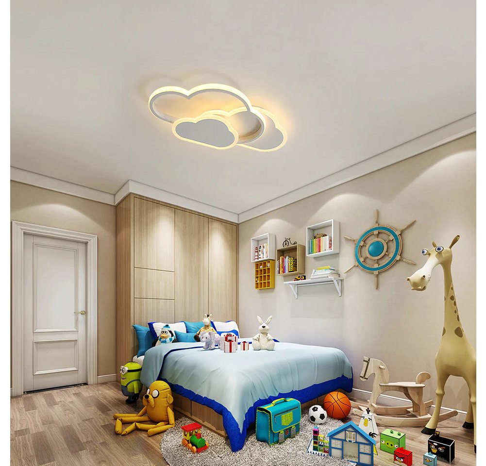 Riserva LED Deckenleuchte LED Wolken Deckenleuchte 36W 42cm 3000K Warmlicht für Schlafzimmer, LED wechselbar, LED-Deckenleuchte, kreative Wolken-Deckenleuchte – Bild 3 von 5