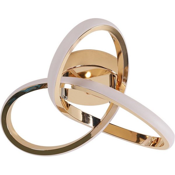 Riserva LED Deckenleuchte Moderne LED Deckenlampe Gold 22W, dimmbar 3 Farben, Acryl Rund