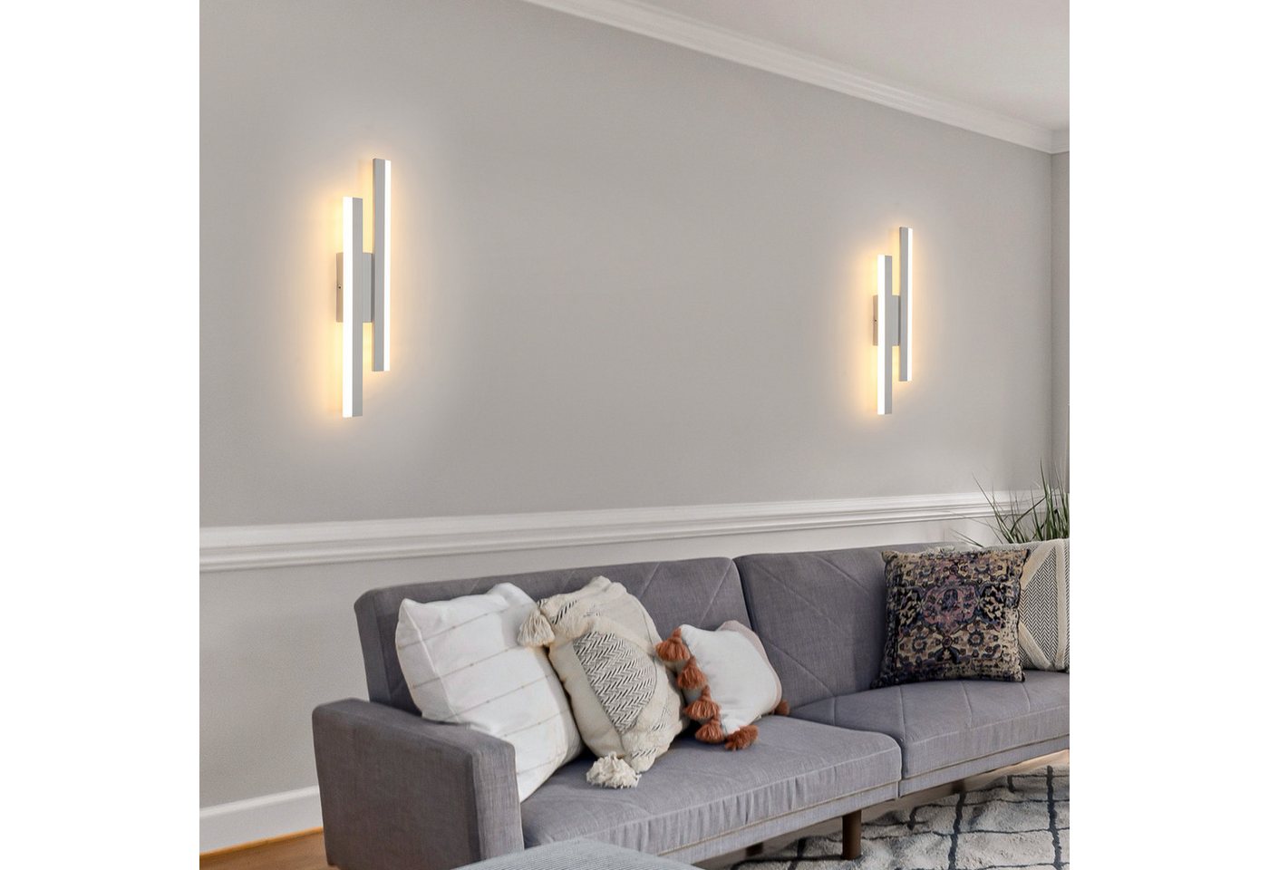 Riserva LED Wandstrahler Einfache LED Lampe,dekorative Acryllampe,16W warmes Licht 3000K, LED wechselbar, Einfach zu installieren, energiesparend, für Flure, Gä – Bild 4 von 5
