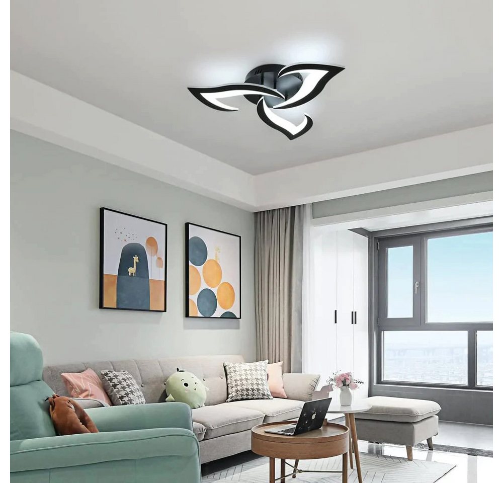 Riserva Wandleuchte Moderne Deckenleuchte im Schwalbenschwanz-Design,schwarz,36W LED 6500K – Bild 2 von 5