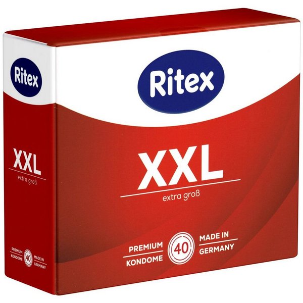 Ritex XXL-Kondome XXL Extra Gross Packung mit, 40 St., hochelastische Kondome für große Größen