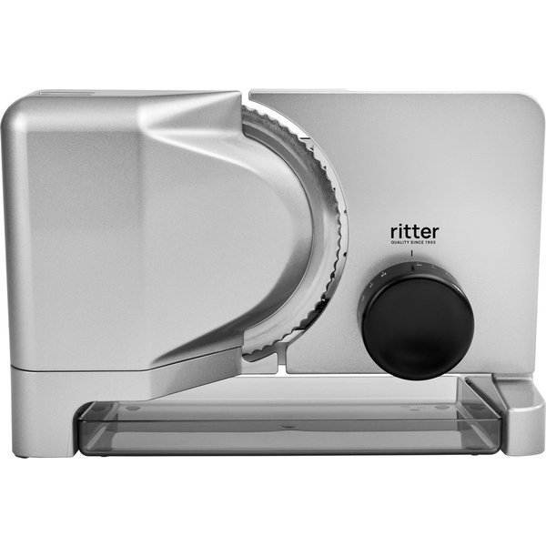 ritter Allesschneider E 16, Metall, schräg gestellt, ECO-Motor, Sicherheits- & Dauerschalter