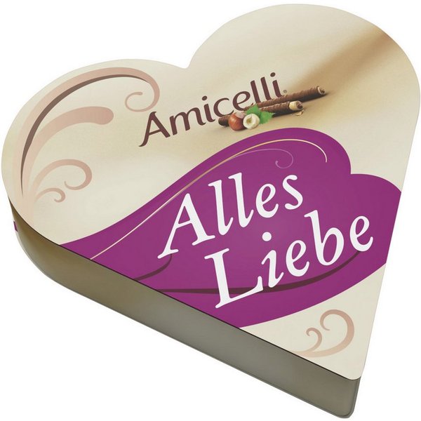 Ritter SPORT Schokolade, Ritter Sport Amicelli Herz "Alles Liebe" Waffelröllchen 137g