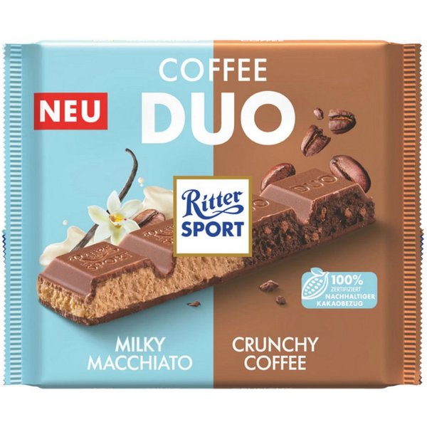 Ritter SPORT Schokolade, Ritter Sport Coffee Duo Doppelt gefüllt und doppelt lecker 218g