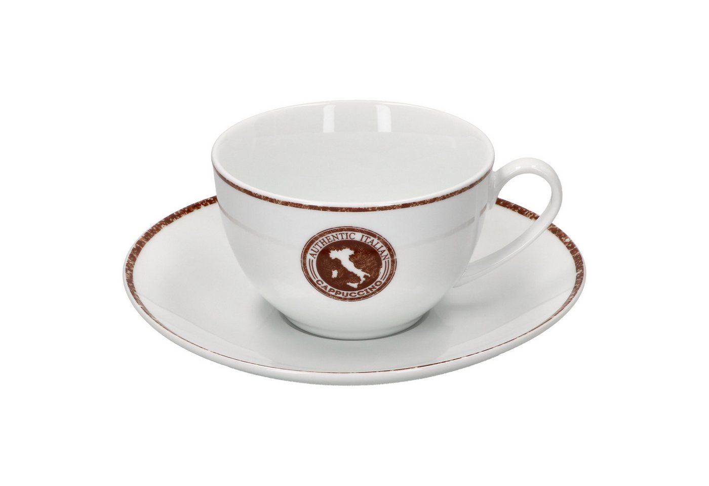 Ritzenhoff & Breker Becher 4tlg Set Authentic Italian Cappuccinotasse + Untertasse Cappuccino, Porzellan – Bild 3 von 5