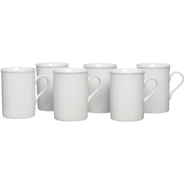 Ritzenhoff & Breker Becher Bianco, 6-tlg., Porzellan, 6-teilig, klassisch-schlicht, 300 ml