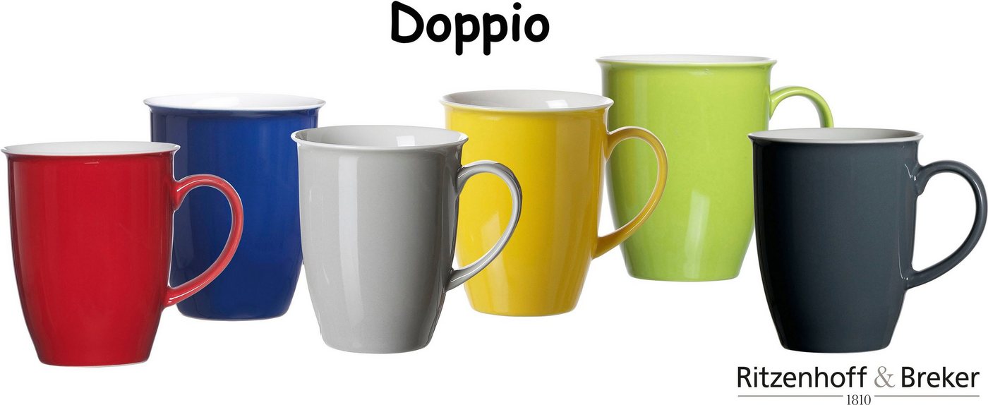 Ritzenhoff & Breker Becher Doppio, 4-tlg., Porzellan, 4-teilig – Bild 3 von 3