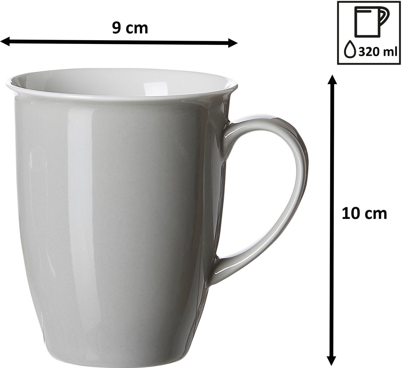 Ritzenhoff & Breker Becher Doppio, 4-tlg., Porzellan, 4-teilig – Bild 2 von 3