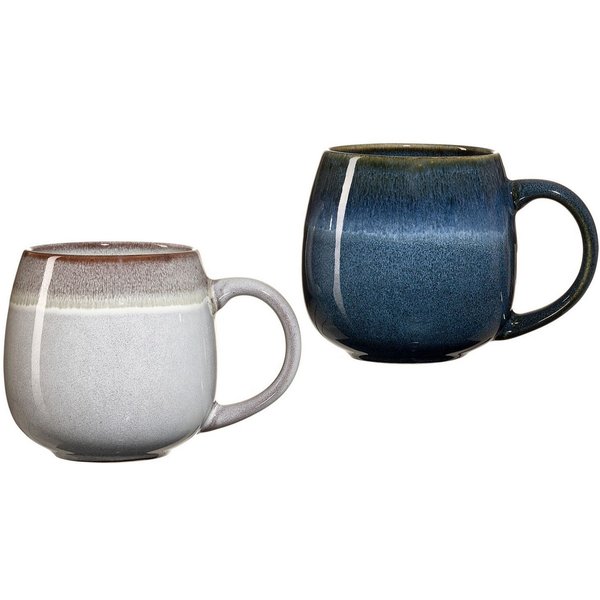 Ritzenhoff & Breker Becher Lagom, 2-tlg., Steingut, 2-teilig, Reaktivglasur, jedes Stück ein Unikat, 475 ml