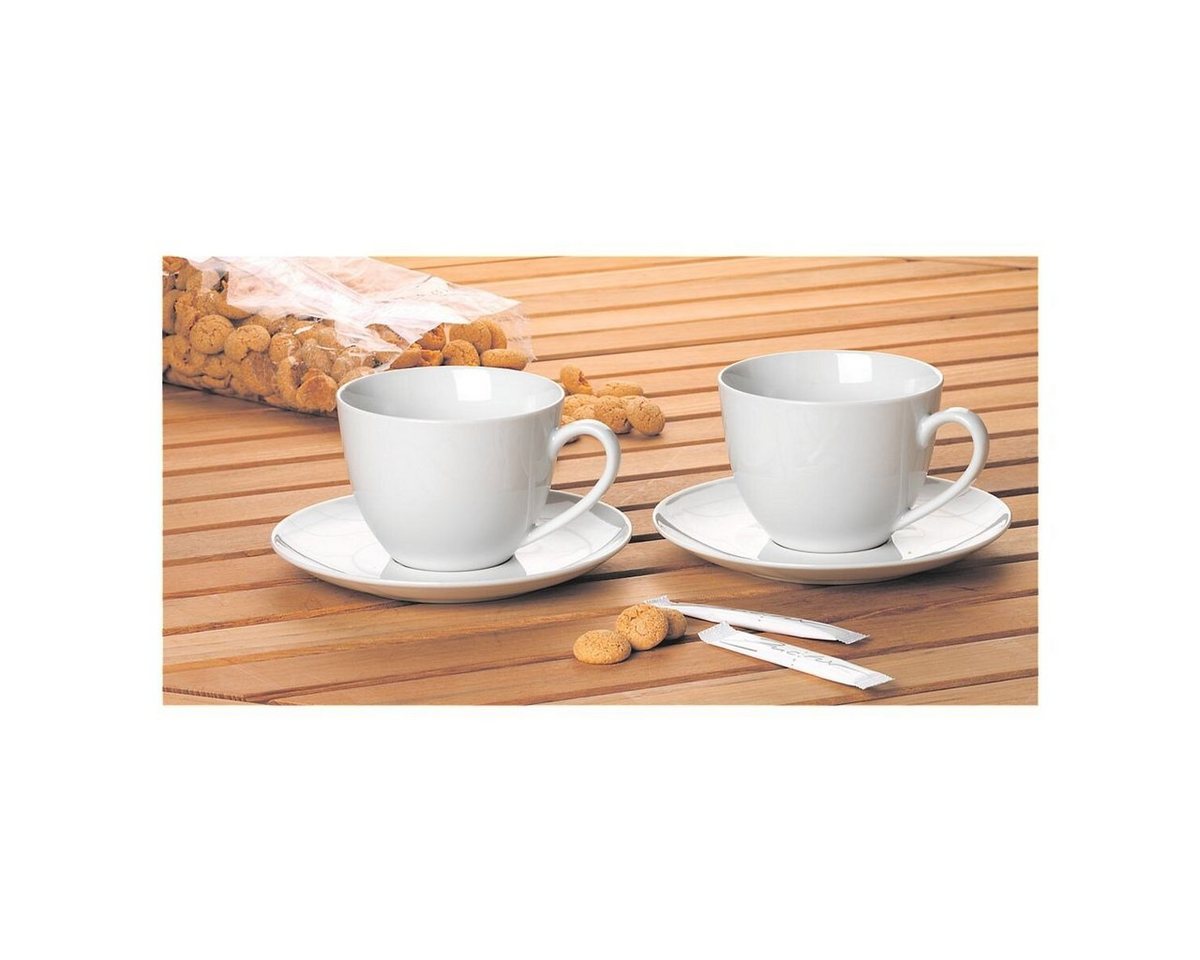 Ritzenhoff & Breker Cappuccinotasse Bianco, 2-tlg., Porzellan, 300 ml, 2 Tassen/ Untertassen, spülmaschinengeeignet – Bild 2 von 2