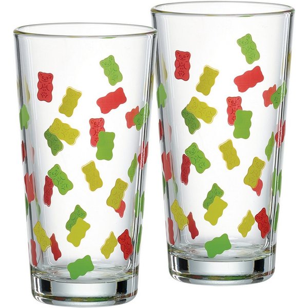 Ritzenhoff & Breker Gläser-Set HARIBO Allover, 380 ml, 2-tlg., Glas, spülmaschinengeeignet