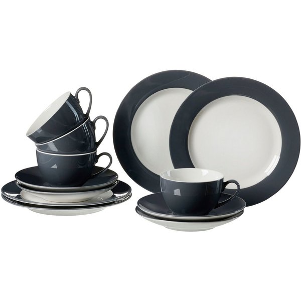 Ritzenhoff & Breker Kaffeeservice Doppio (12-tlg), 4 Personen, Porzellan, Geschirr-Set