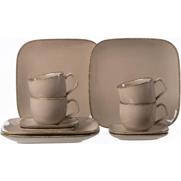 Ritzenhoff & Breker Kaffeeservice Geschirr-Set, Service CASA (12-tlg), 4 Personen, Porzellan, 12 Teile, für 4 Personen