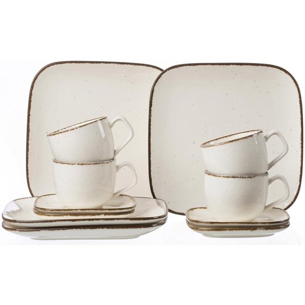 Ritzenhoff & Breker Kaffeeservice Geschirr-Set, Service CASA (12-tlg), 4 Personen, Porzellan, 12 Teile, für 4 Personen
