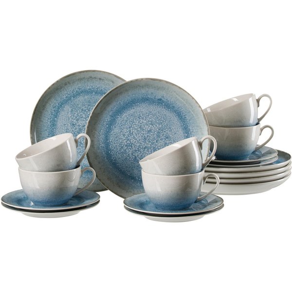 Ritzenhoff & Breker Kaffeeservice Oslo (18-tlg), 6 Personen, Steinzeug