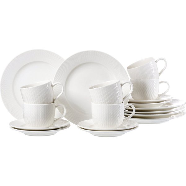 Ritzenhoff & Breker Kaffeeservice Saphir (18-tlg), 6 Personen, Porzellan, aus Porzellan für 6 Personen