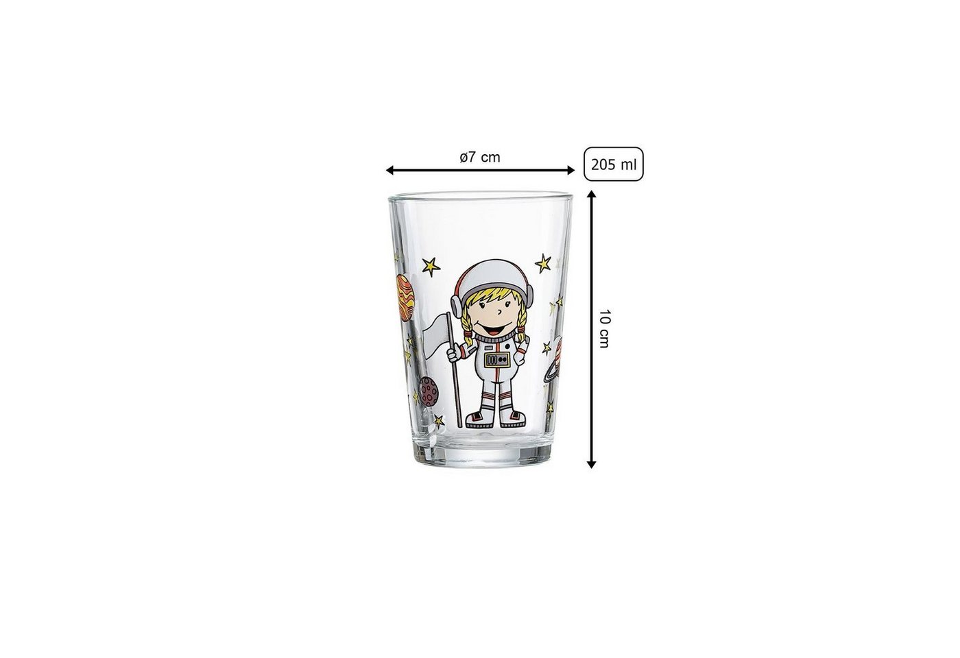 Ritzenhoff & Breker Kinderbecher Berufe Mädchen Kindergläser 205 ml 3-tlg., 3-tlg., Glas – Bild 2 von 4
