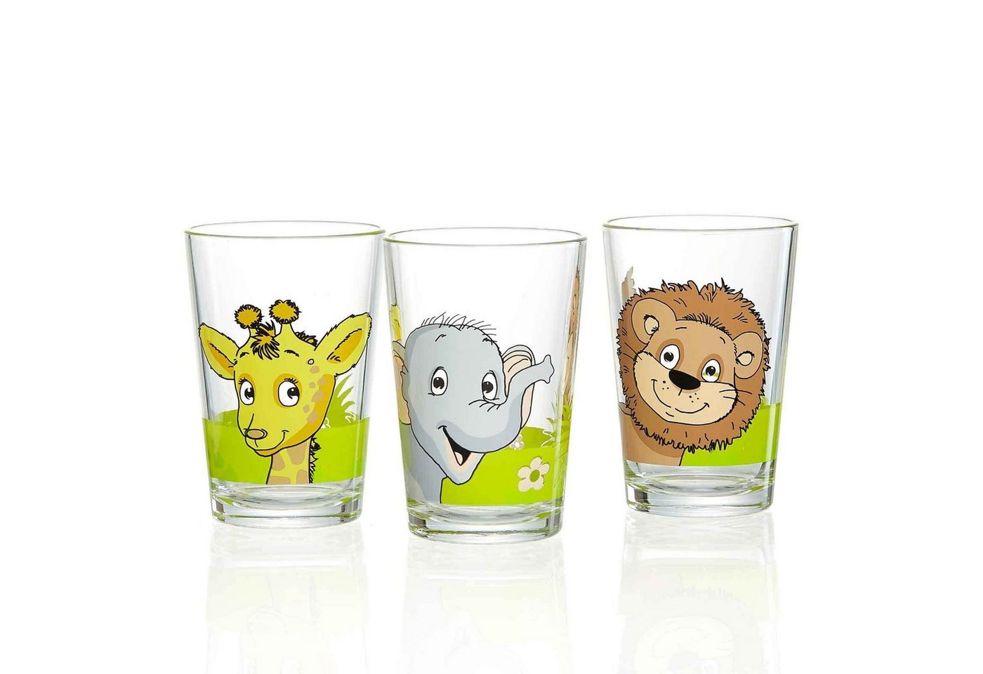 Ritzenhoff & Breker Kinderbecher Monster/Dschungel/Wald Kindergläser 205 ml 9er Set, 9-tlg., Glas – Bild 4 von 5