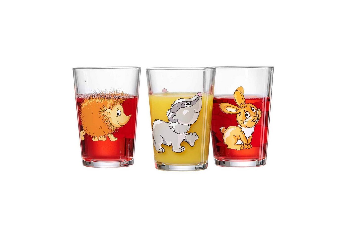 Ritzenhoff & Breker Kinderbecher Monster/Dschungel/Wald Kindergläser 205 ml 9er Set, 9-tlg., Glas – Bild 5 von 5