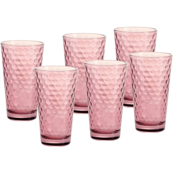 Ritzenhoff & Breker Longdrinkglas Favo, 6-teilig, 6-tlg., Glas, 6er Set, je 350 ml
