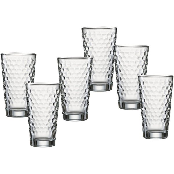 Ritzenhoff & Breker Longdrinkglas Favo, 6-teilig, 6-tlg., Glas, 6er Set, je 350 ml