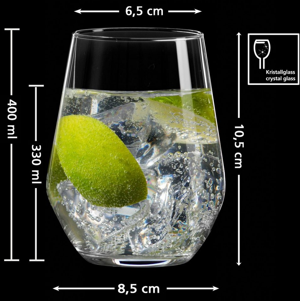 Ritzenhoff & Breker Longdrinkglas Mambo, 4-tlg., Kristallglas, 4-teilig, 400 ml – Bild 4 von 4