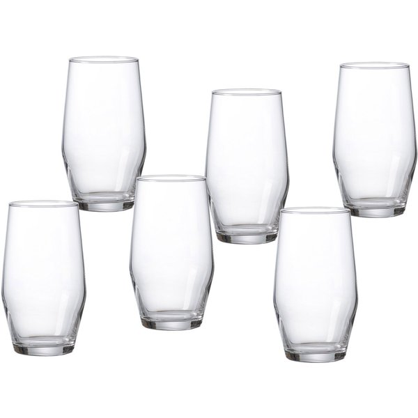 Ritzenhoff & Breker Longdrinkglas Salsa, 6-tlg., Glas, robust und kristallklar, 6-teilig