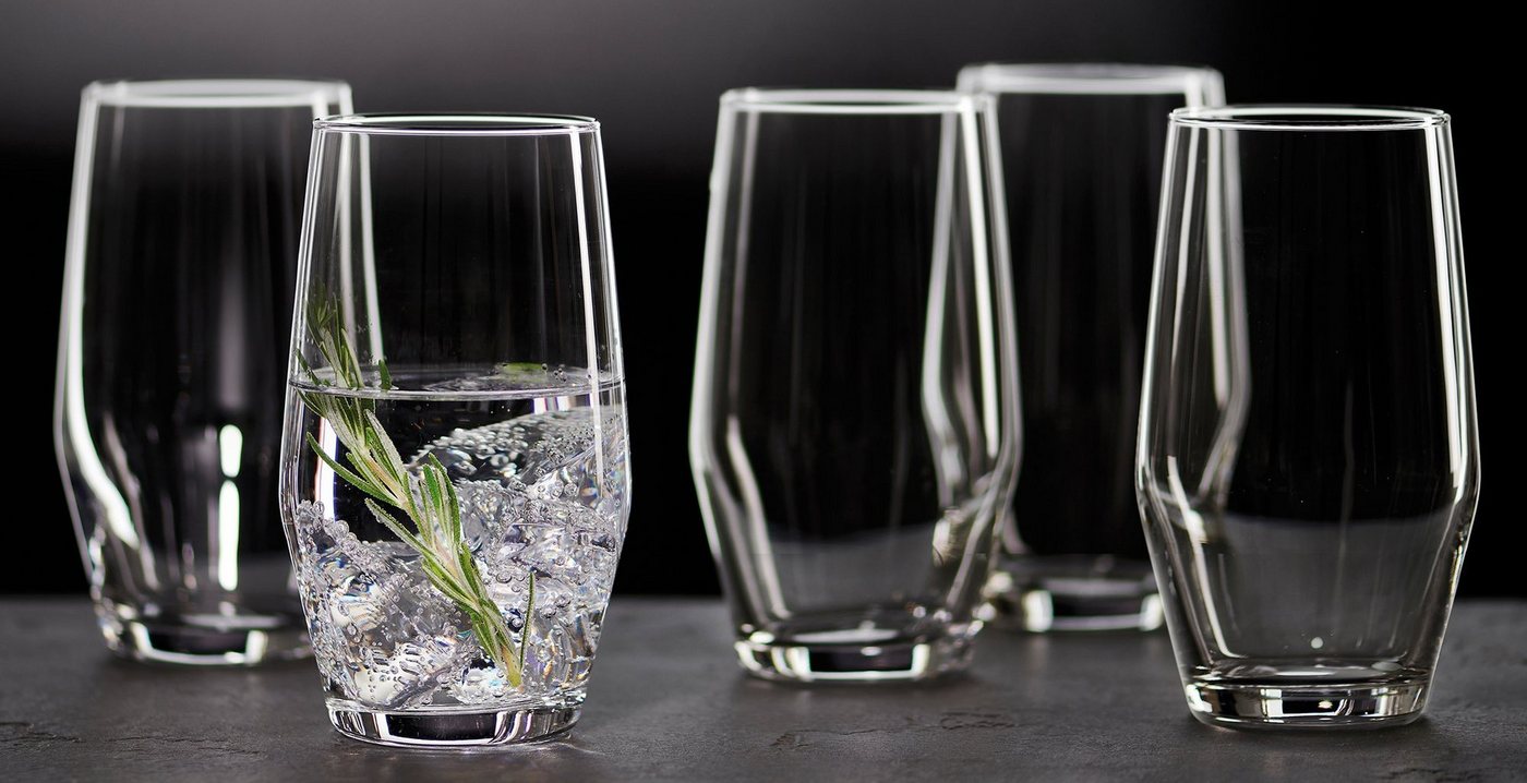 Ritzenhoff & Breker Longdrinkglas Salsa, 6-tlg., Glas, robust und kristallklar, 6-teilig – Bild 3 von 4