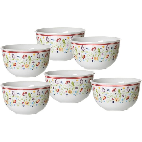 Ritzenhoff & Breker Müslischale Doppio Shanti, Porzellan, (Set, 6-tlg), Geschirr-Set, Paisley-Blüten-Dekor