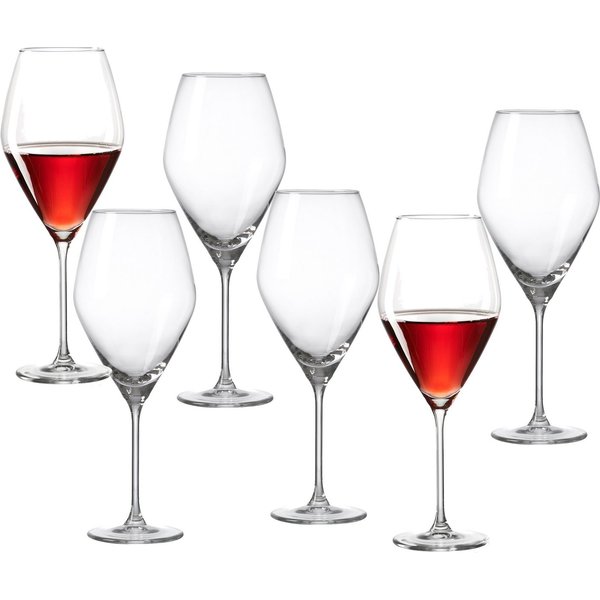 Ritzenhoff & Breker Rotweinglas Salsa, 6-tlg., Glas, robust und kristallklar, 6-teilig