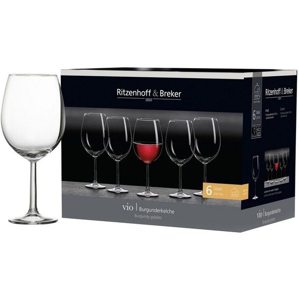 Ritzenhoff & Breker Rotweinglas Vio Burgunder glatt 570 ml 812183, Glas