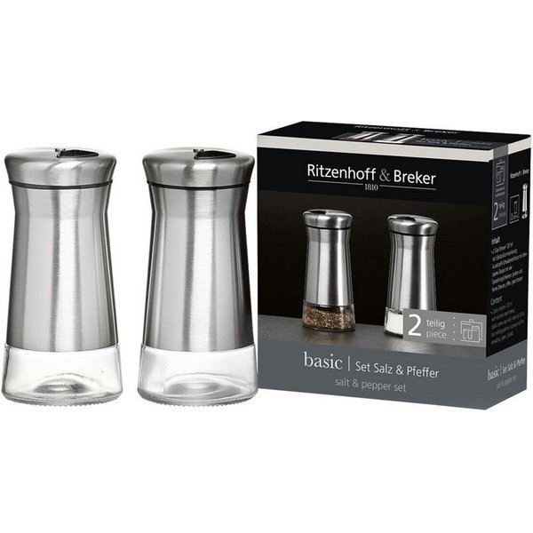 Ritzenhoff & Breker Salz- / Pfefferstreuer Basic, (2-tlg), 120 ml