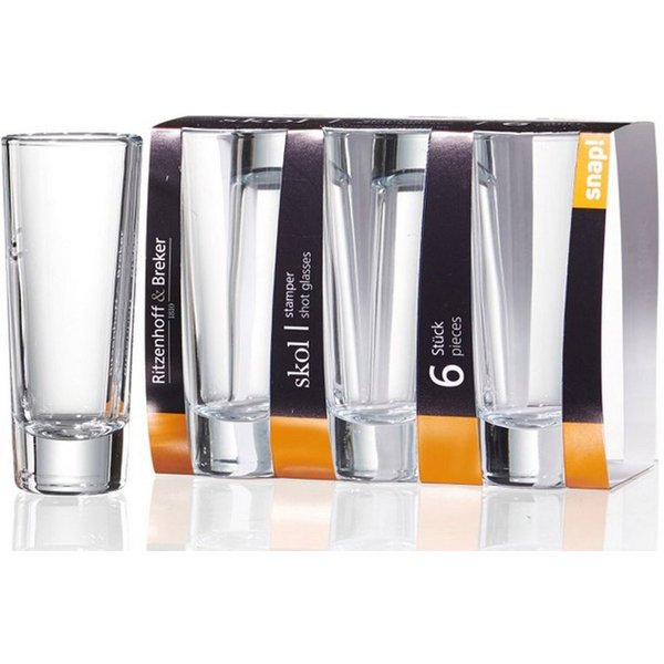 Ritzenhoff & Breker Schnapsglas Skol Schnapsgläser 65 ml 6er Set, 6-tlg., Glas
