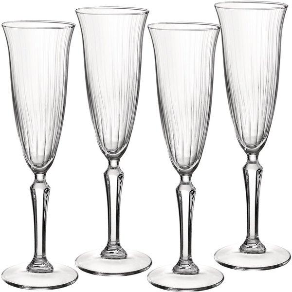 Ritzenhoff & Breker Sektglas Perpetuo, 4-tlg., Glas, 4er Set, je 210 ml