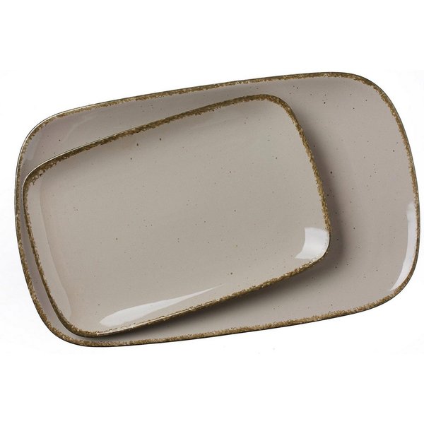 Ritzenhoff & Breker Servierplatte Casa, Porzellan, (Set, 2-tlg., 1 Platte groß, 1 Platte klein)